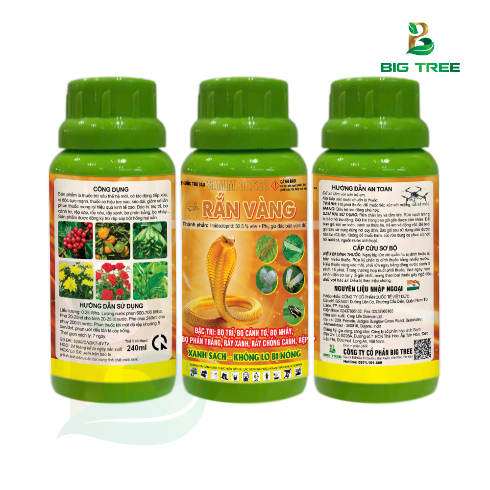 THUỐC TRỪ SÂU SAMIMI 30,5SC hiệu RẮN VÀNG