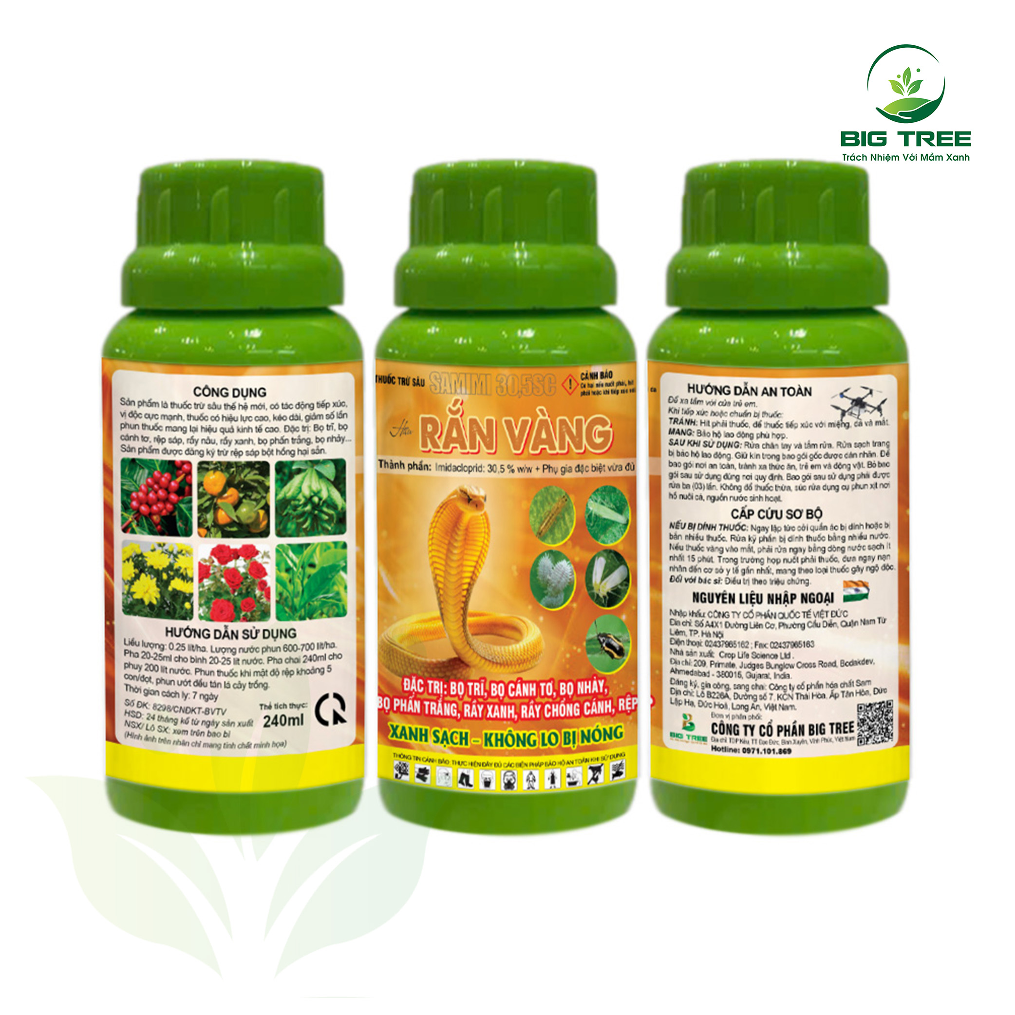 THUỐC TRỪ SÂU SAMIMI 30,5SC hiệu RẮN VÀNG