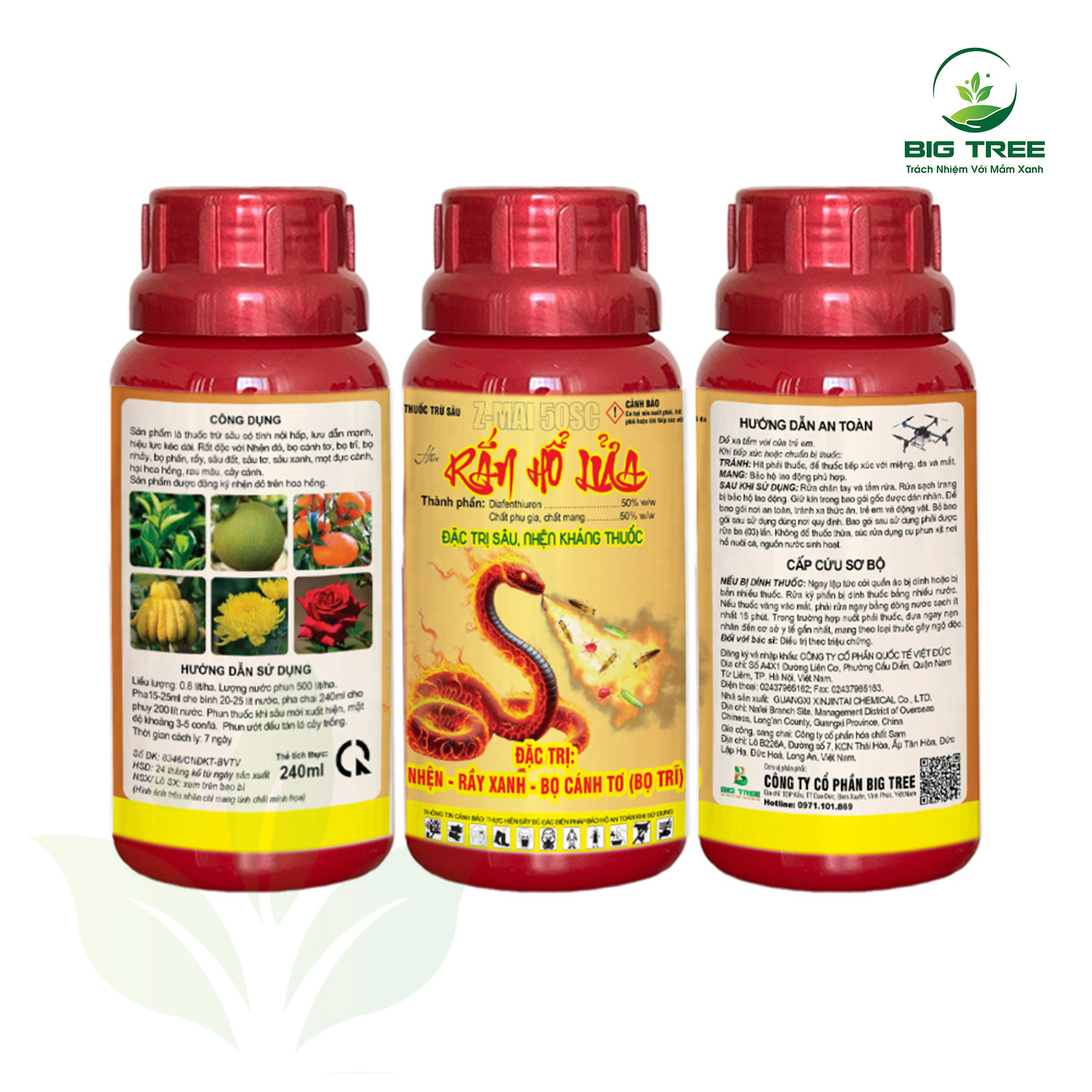 THUỐC TRỪ SÂU Z-MAI 50SC hiệu RẮN HỔ LỬA